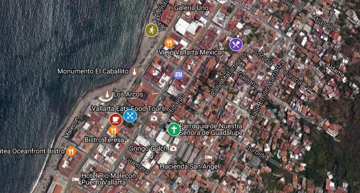 Downtown Puerto Vallarta Map